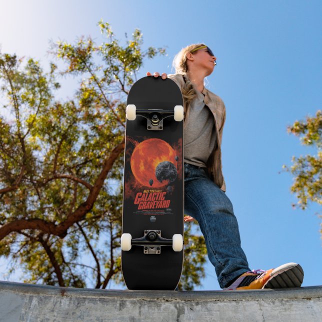 Space Graveyard Skull Halloween Galaxy of Horrors Skateboard (Outdoor 1)