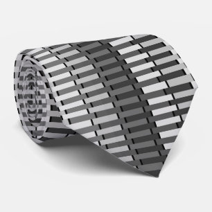 Space Grey Contemporary Abstract Stripe Pattern Tie