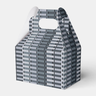 Space Grey Contemporary Pattern Favor Box