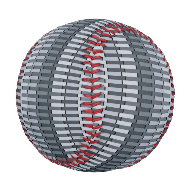 Space Grey Contemporary Stripe Pattern Baseball (Angled)