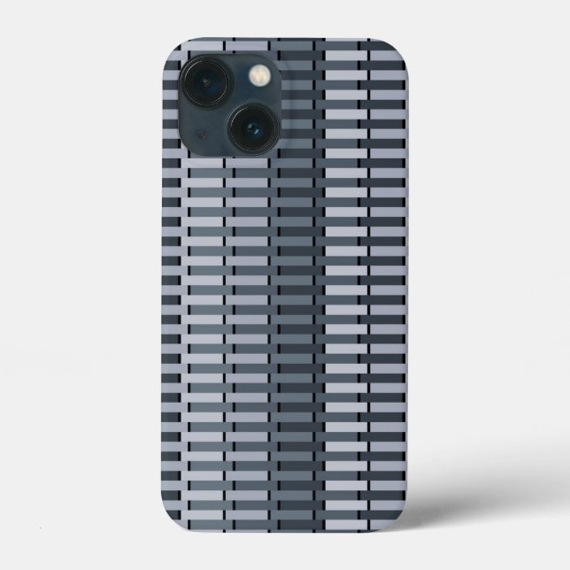 Space Grey Contemporary Stripe Pattern Case-Mate iPhone Case (Back)