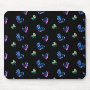 Space Hearts Mouse Pad
