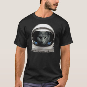 Space Helmet Astronaut Cat T-Shirt