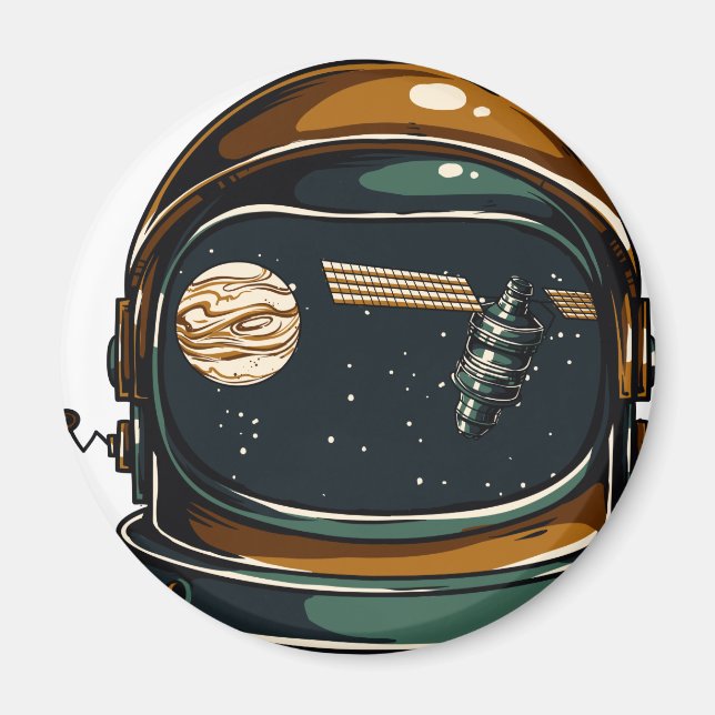 space helmet magnet (Front)