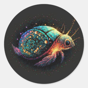 Space Hermitcrab/Turtle Classic Round Sticker