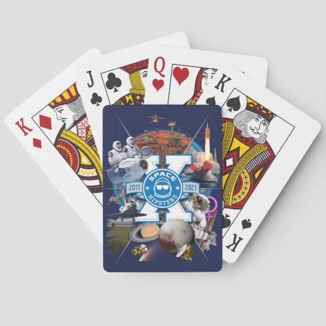 Space Hipsters® X 10th Anniversary Playing Cards (Back)