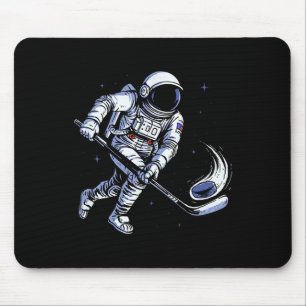 Space Hockey Astronaut Playing In Zero Gravity Mouse Pad