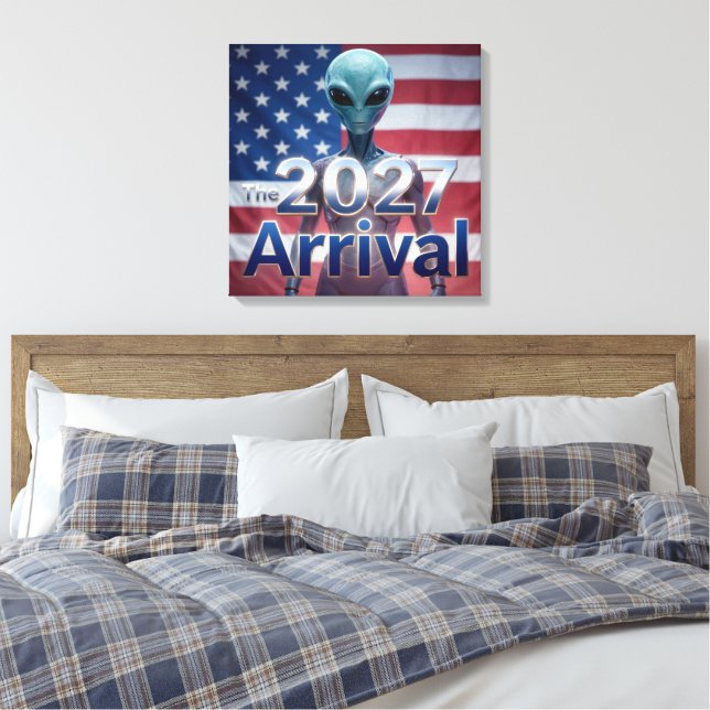 Space Invader Literally  Canvas Print (Insitu(Bedroom))