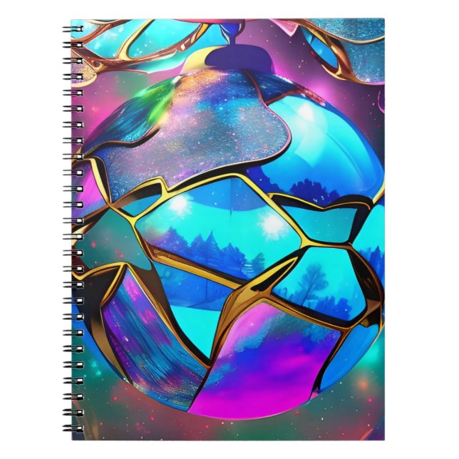 Space Iridescent Globe Notebook (Front)