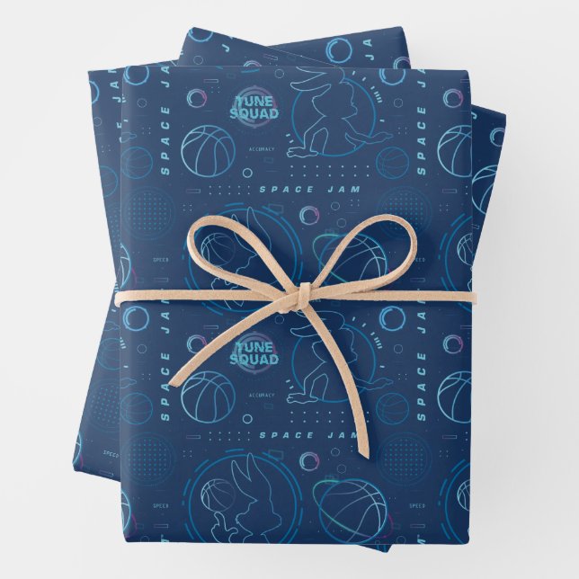 SPACE JAM: A NEW LEGACY™ | TUNE SQUAD™ Pattern Wrapping Paper Sheet (In situ)
