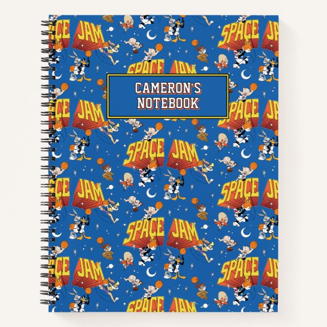 SPACE JAM™ TUNE SQUAD™ Outter Space Pattern Notebook (Front)