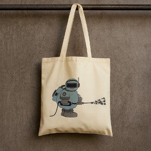 Space Janitor Spraying Stars Sci-Fi Astronaut Tote Bag