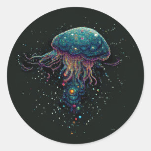 Space Jellyfish Classic Round Sticker