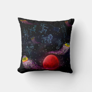 Space Jellyfish Throw Pillow