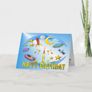 Space Journey ~ 1st. Birthday Card