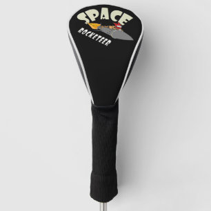 Space journey of a rocketeer golf head cover