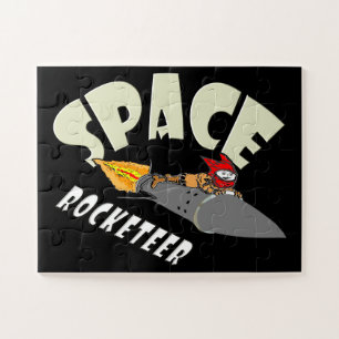 Space journey of a rocketeer  jigsaw puzzle