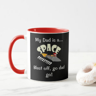 Space journey of a rocketeer  mug
