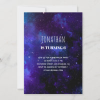 Space kids birthday. Planetarium party. Navy