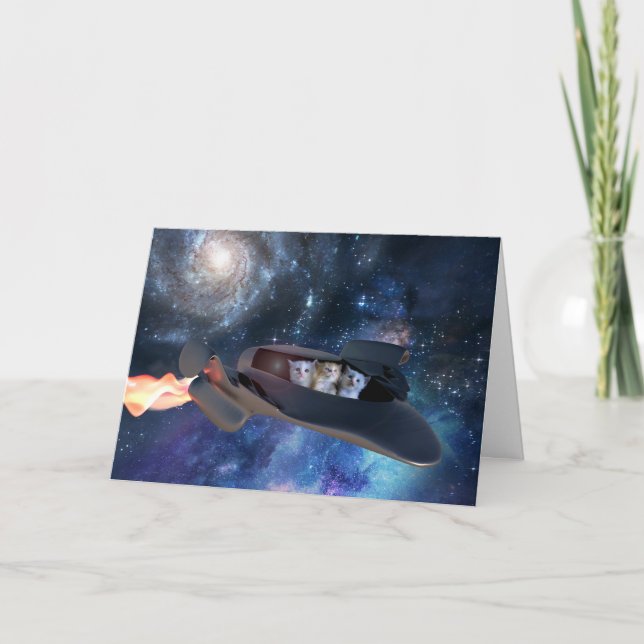 Space Kittens Joyride Farewell Card (Front)