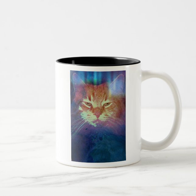Space Kitty Dit Lire Mes Yeux Mug (Droit)