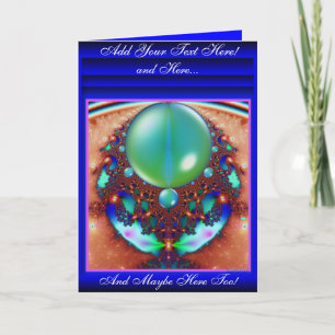 Space Lace Greeting Card Template 2