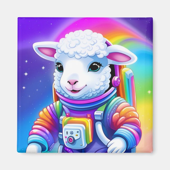 Space Lamb Magnet (Front)