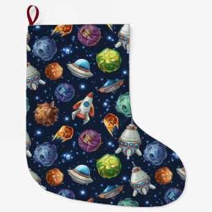 Space Large Christmas Stocking