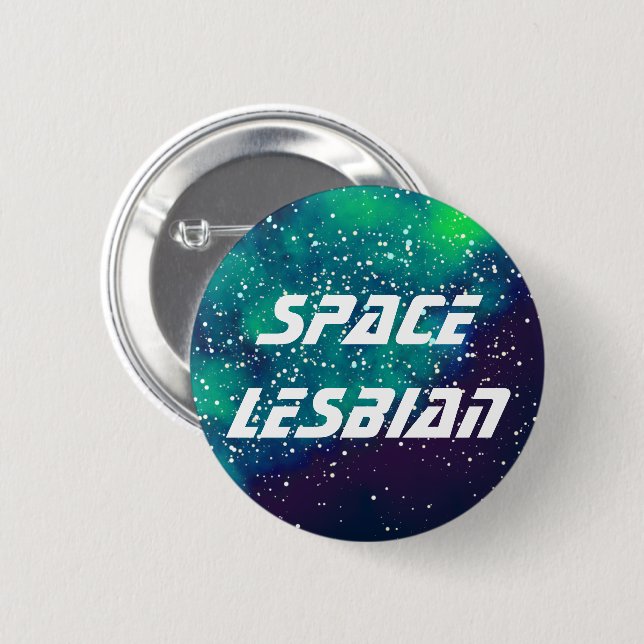 Space Lesbian Customizable Galaxy Identity 2 Inch Round Button (Front & Back)