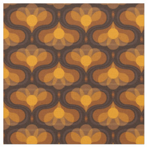 Space Lily Mustard Print Fabric