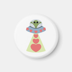 Space Love Alien Valentine Magnet