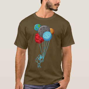 Space Lover Adult Astronomy Hobby Astronaut Balloo T-Shirt