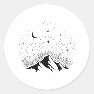 Space Lover Adult Astronomy Hobby Shooting Star Classic Round Sticker