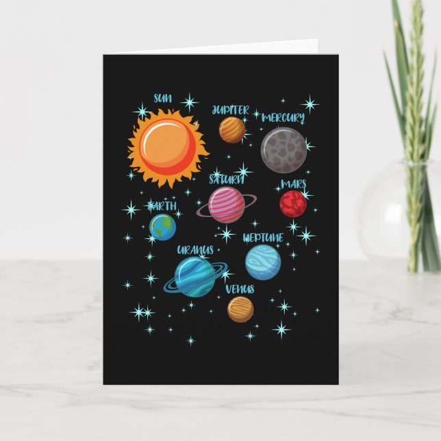 Space Lover Adult Astronomy Hobby Solar System Card (Front)