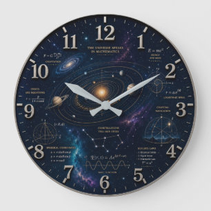 Space Mathematics Astronomy  Large Clock