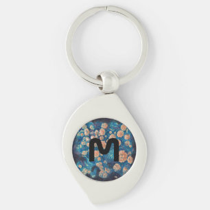 Space Mimosa Golden Nebula Blossom Keychain