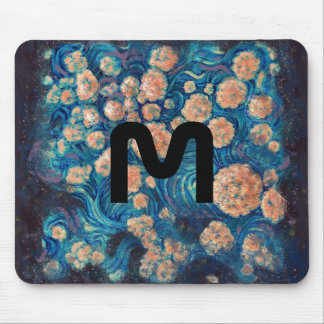 Space Mimosa Golden Nebula Blossom Mouse Pad