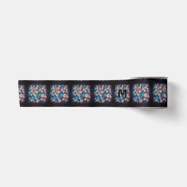 Space Mimosa Golden Nebula Blossom  Satin Ribbon (Front)