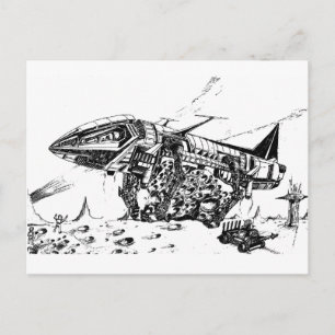 Space mining postcard
