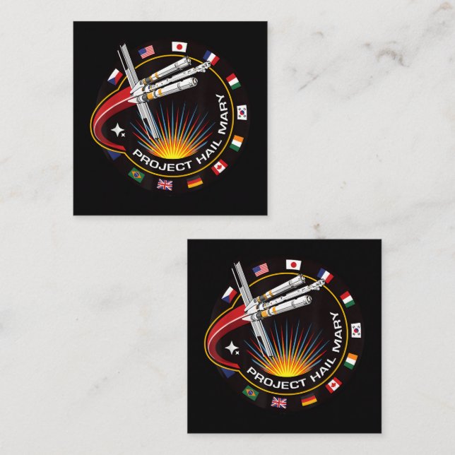 Space Mission Patch Enclosure Card (Front/Back)