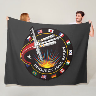 Space Mission Patch Fleece Blanket