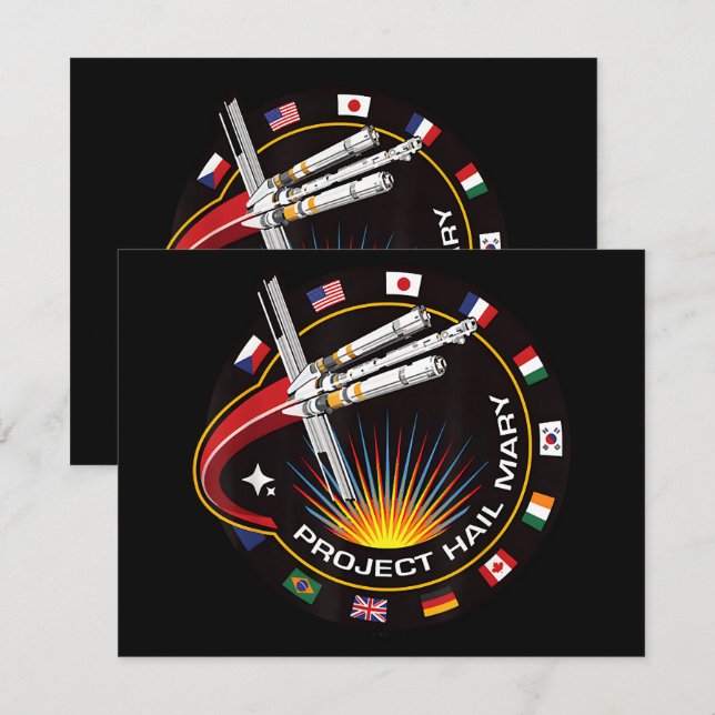 Space Mission Patch Invitation (Front/Back)