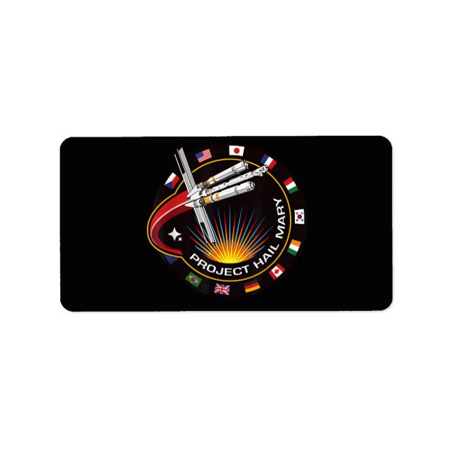 Space Mission Patch Label (Front)