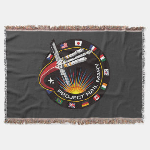 Space Mission Patch Throw Blanket