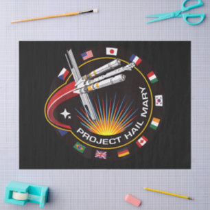 Space Mission Patch Tissue Paper