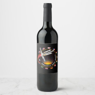 Space Mission Patch Wine Label