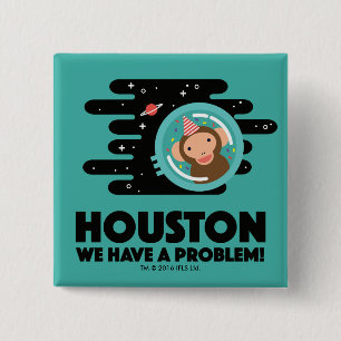 Space Monkey 2 Inch Square Button