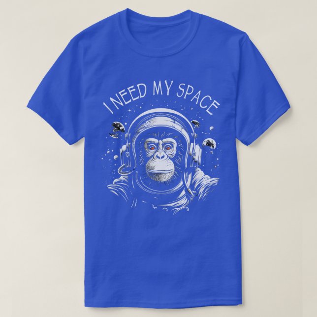 Space Monkey Ape Chimp Astronaut T-Shirt (Design Front)