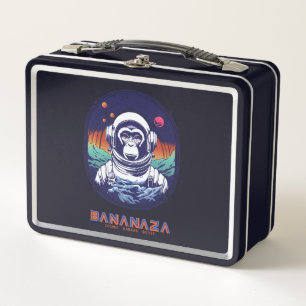 Space Monkey Astronaut Metal Lunch Box