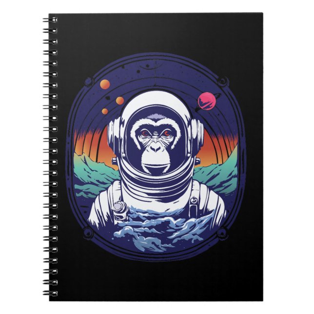 Space Monkey Astronaut Notebook (Front)